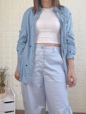 Camisa vaquera corazones