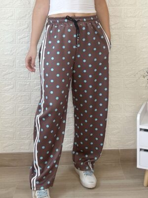 Pantalón jerez chocolate / azul