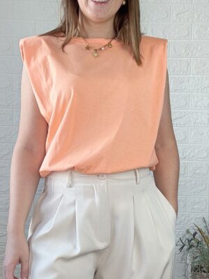 Camiseta alba mandarina