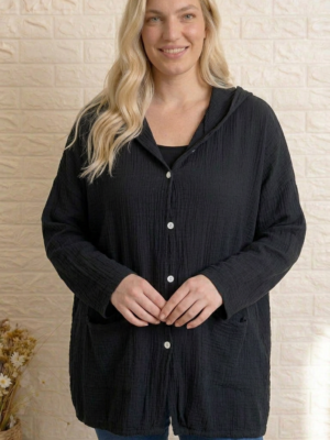 Chaqueta Ursula negra talla grande