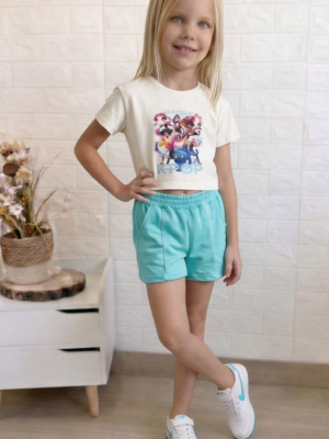 Conjunto kpop verde agua