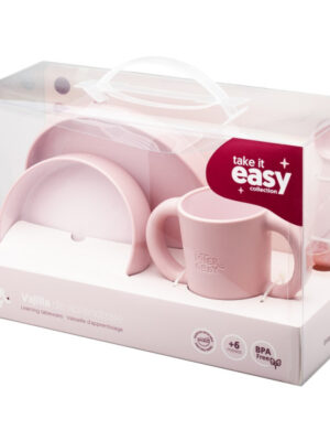 Vajilla aprendizaje rosa