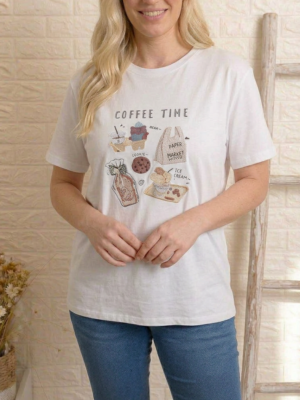 Camiseta coffee blanca