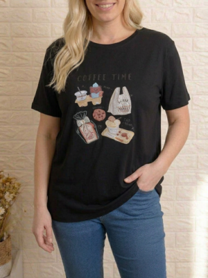 Camiseta coffee negra