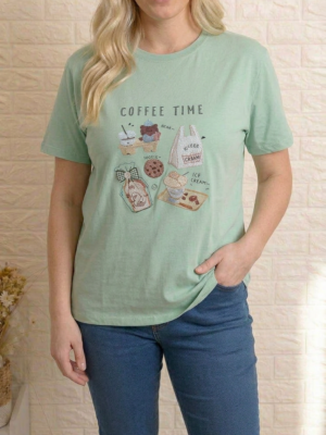 Camiseta coffee verde