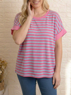 Camiseta palm fucsia