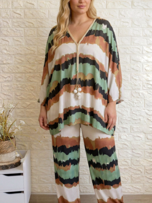 Conjunto ambar verde talla grande