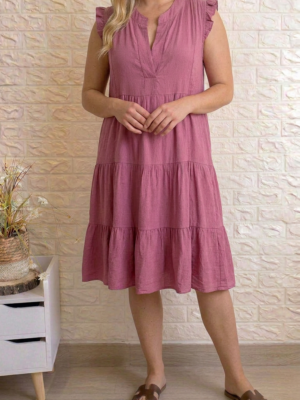 Vestido horizonte rosa