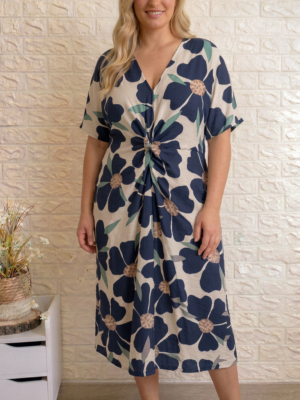 Vestido misty azul talla grande