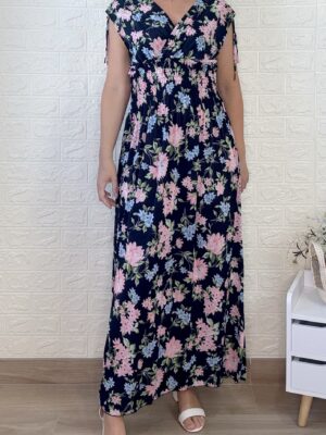 Vestido velour marino