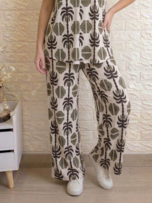 Pantalón Palmeras verde