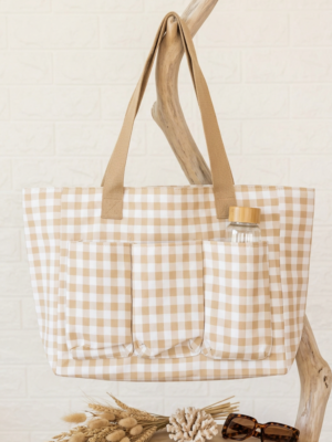 Bolso piscina vichy beige