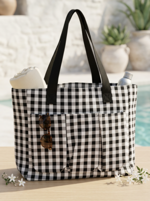 Bolso piscina vichy negro
