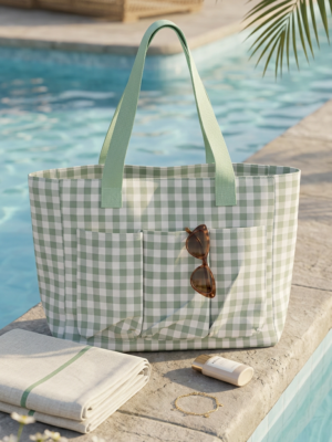 Bolso piscina vichy verde