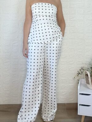 Conjunto aria blanco y chocolate