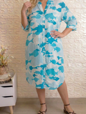Vestido allegra turquesa