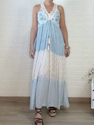 Vestido destello celeste