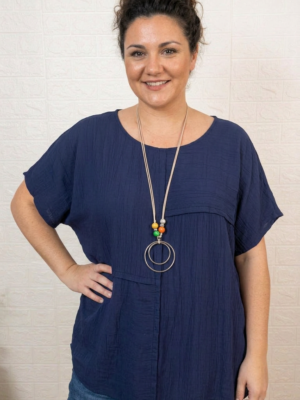 Blusa galatea marino talla grande