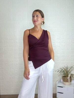 Top sabela burdeos