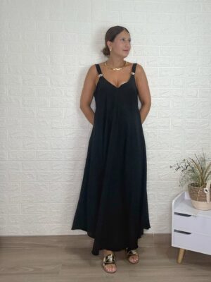 Vestido solaria negro
