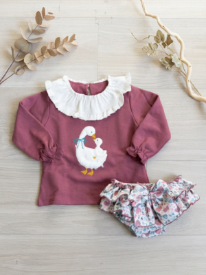 Conjunto braguita y sudadera mama pata