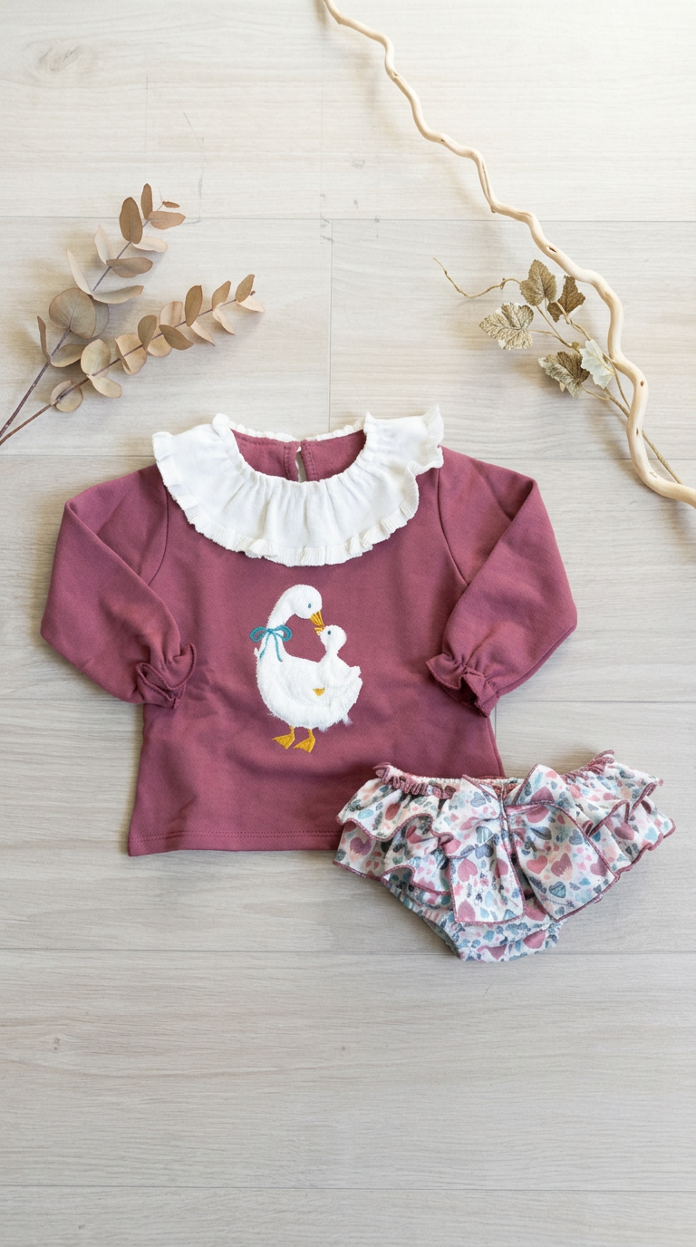Conjunto braguita y sudadera mama pata