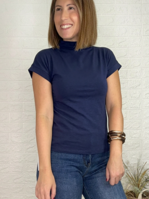 Camiseta praliné marino