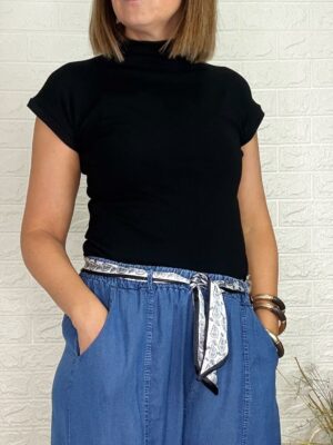 Camiseta praliné negra