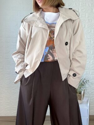 Cazadora nuvé beige