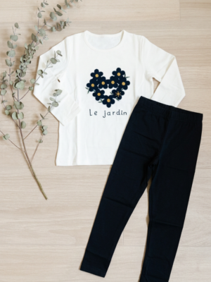 Conjunto leggins flores marino
