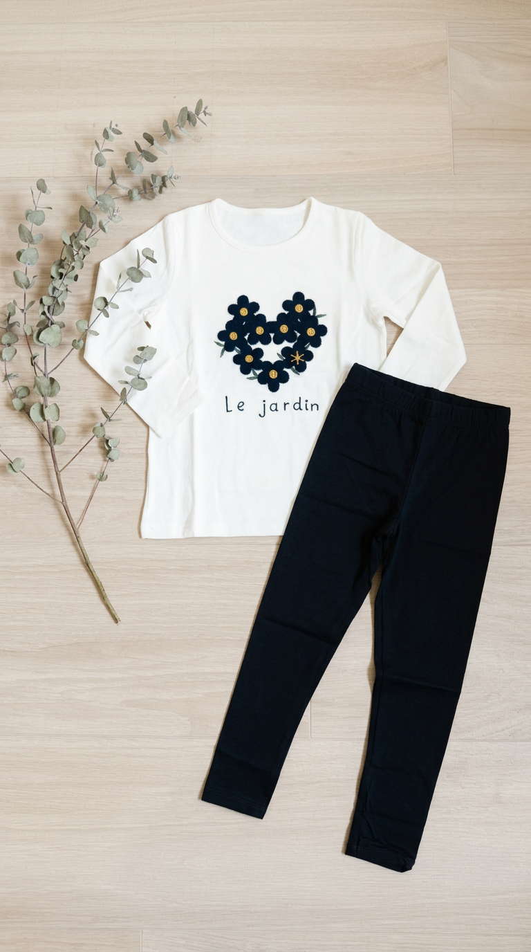 conjunto leggins flores marino
