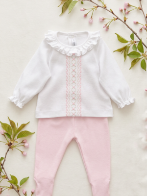 Conjunto polaina antas rosa