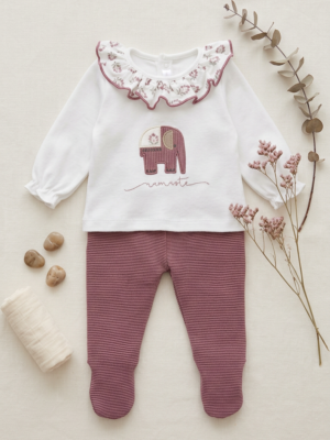 Conjunto polaina Meira berenjena