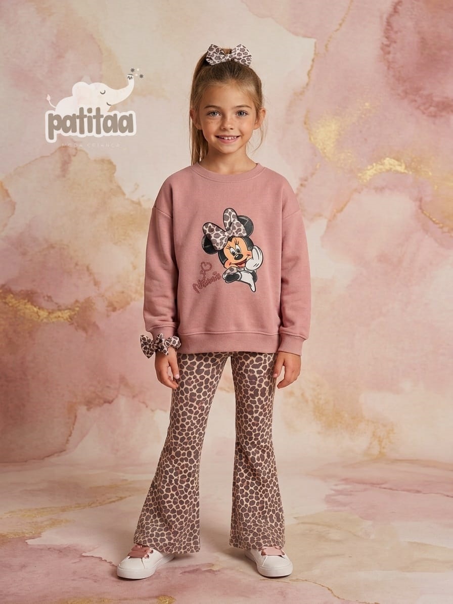 chándal minnie print rosa